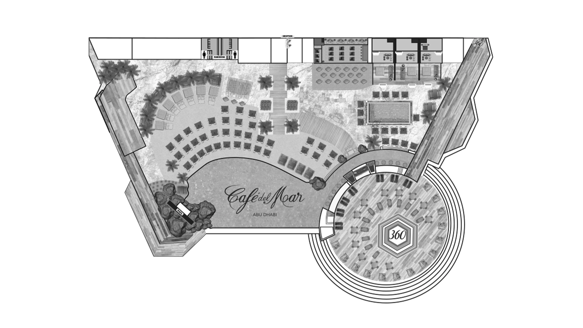 Café del Mar Abu Dhabi Beach Club floor plan