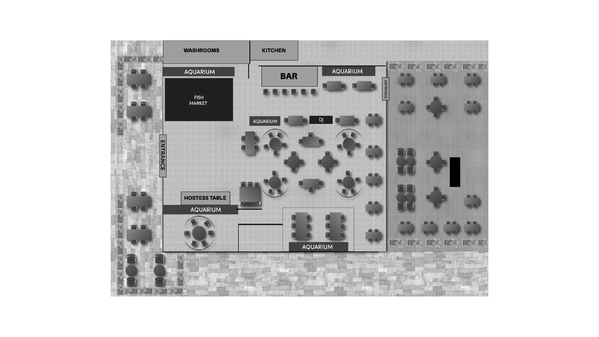 Café del Mar Abu Dhabi Restaurant floor plan